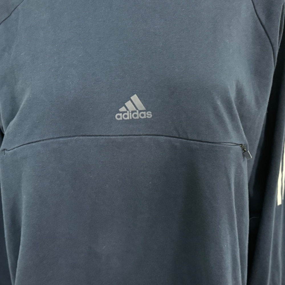 Adidas Navy Sweatshirt Hoodie - Picture 5 of 12